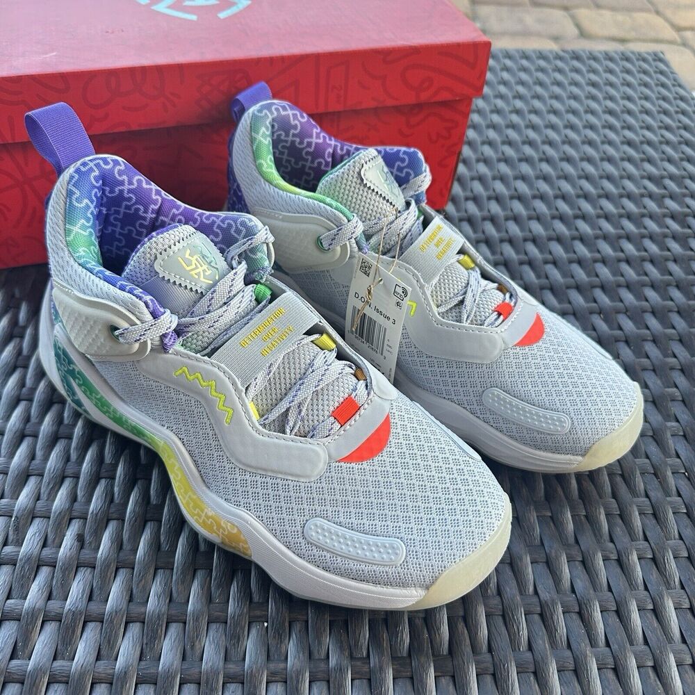 Adidas D.O.N. Issue #3 Autism Awareness Men's Athletic Shoes GY0321 Size 6.5
